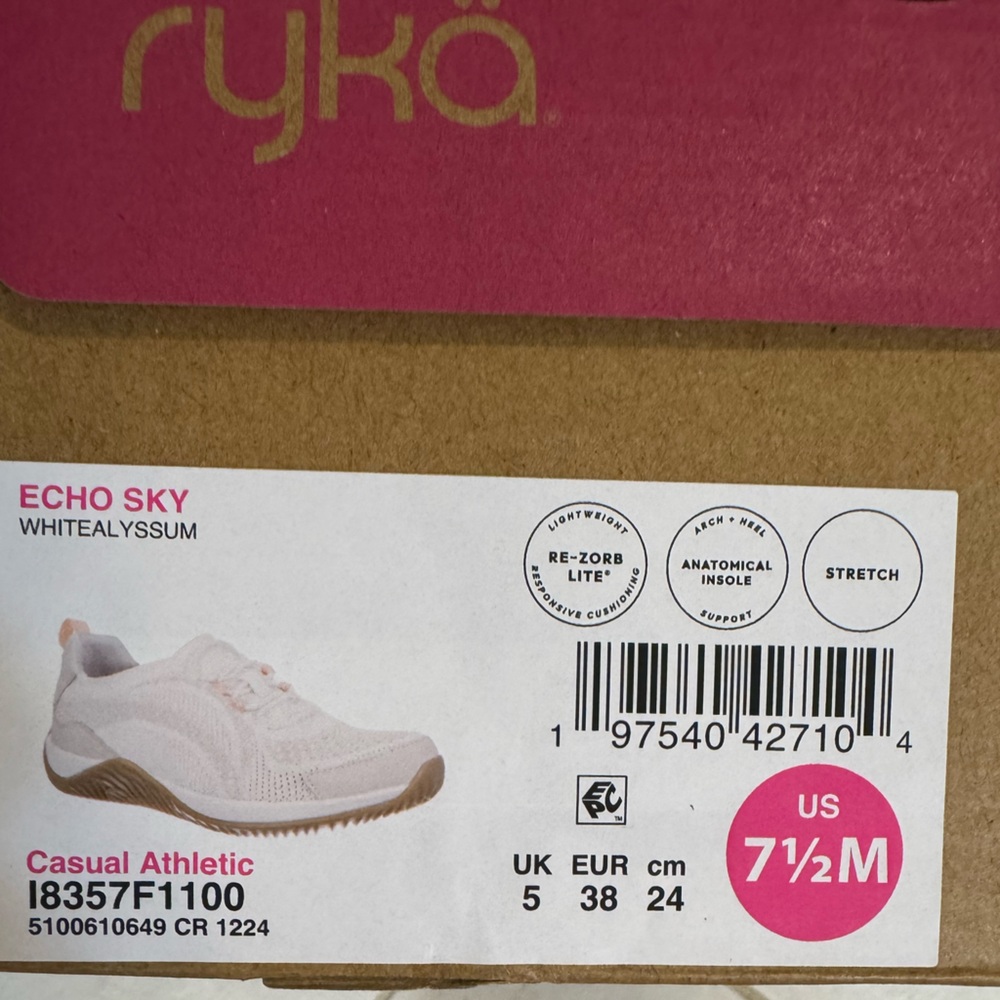 Ryka Echo Sky Women's Sneakers - White and Brown